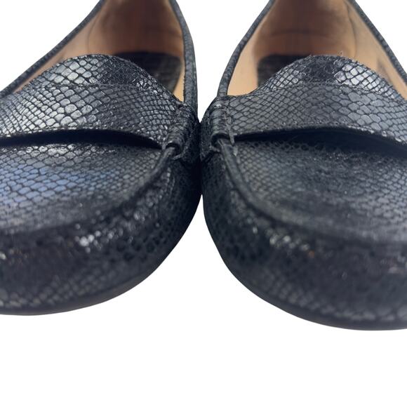 Vionic Chill Larrun Snake Embossed Leather Preppy Comfort Loafers Women's 8.5 - Picture 3 of 8